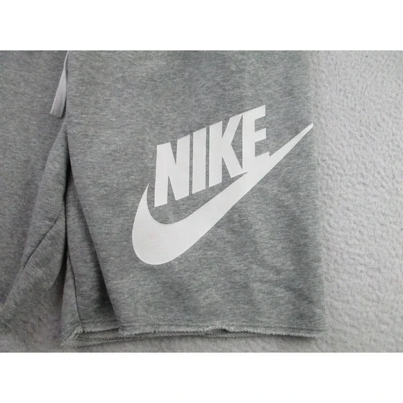 Nike Shorts Mens XL Gray Fleece Drawstring‎ Athletic Big Logo Spell Out Casual